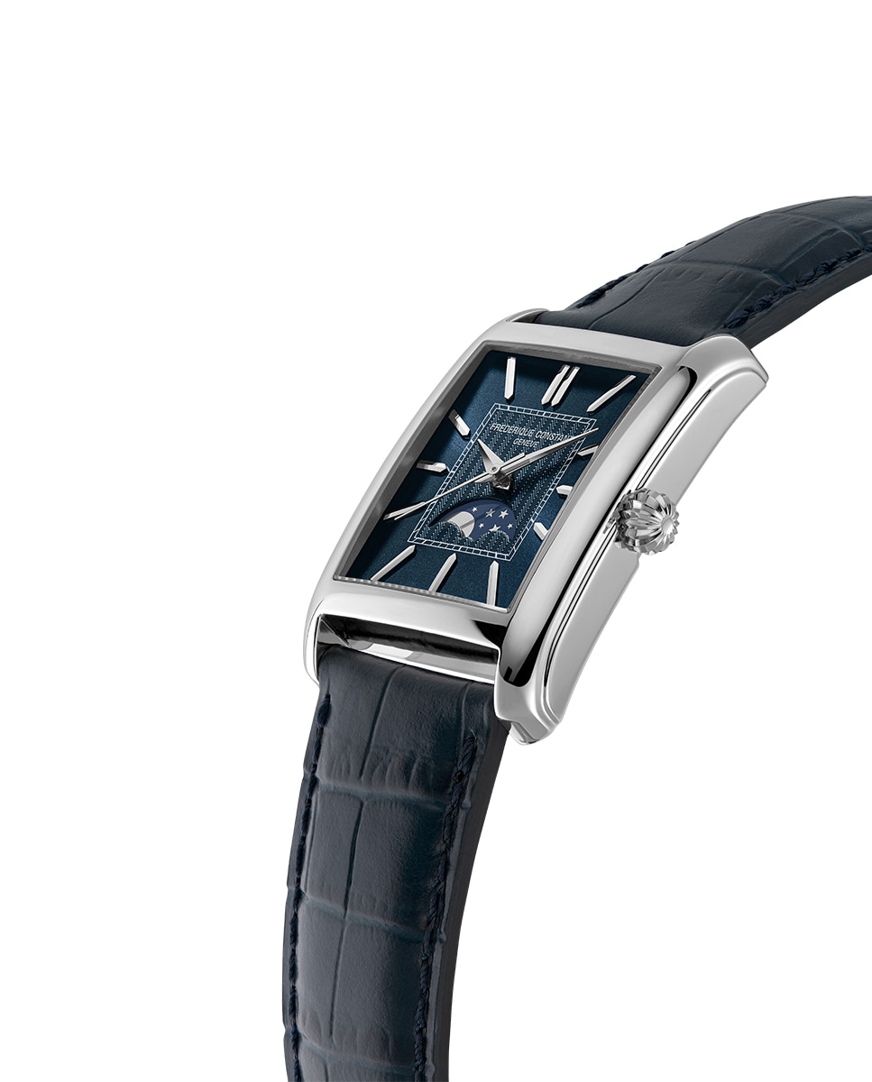 Imagen 3 de Reloj automático de hombre classics carree moonphase automatic fc-333n4c6 caja de acero 42.30x30 mm esfera azul marino - Frederique Constant - Azul Azul