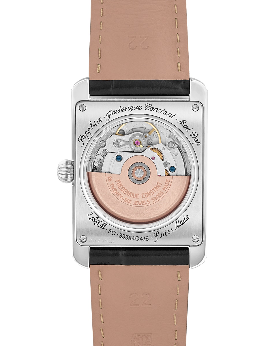 Reloj automático de hombre classics carree moonphase automatic fc-333s4c6 caja de acero 42.30x30 mm esfera plata - Frederique Constant - Negro Negro-2