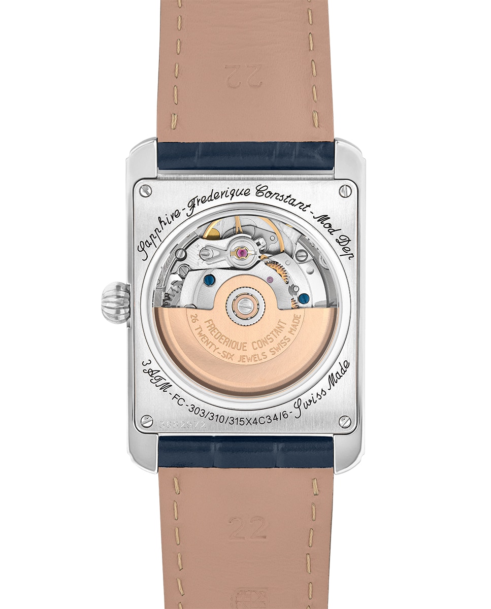 Reloj automático de hombre classics carree automatic fc-303n4c26 caja de acero 42.30x30 mm esfera marino - Frederique Constant - Azul Azul-2