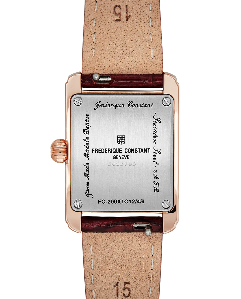 Reloj de mujer classics carree ladies fc-200mc24 caja de acero color oro rosa 30x21 mm esfera plata - Frederique Constant - Burdeos Burdeos-2