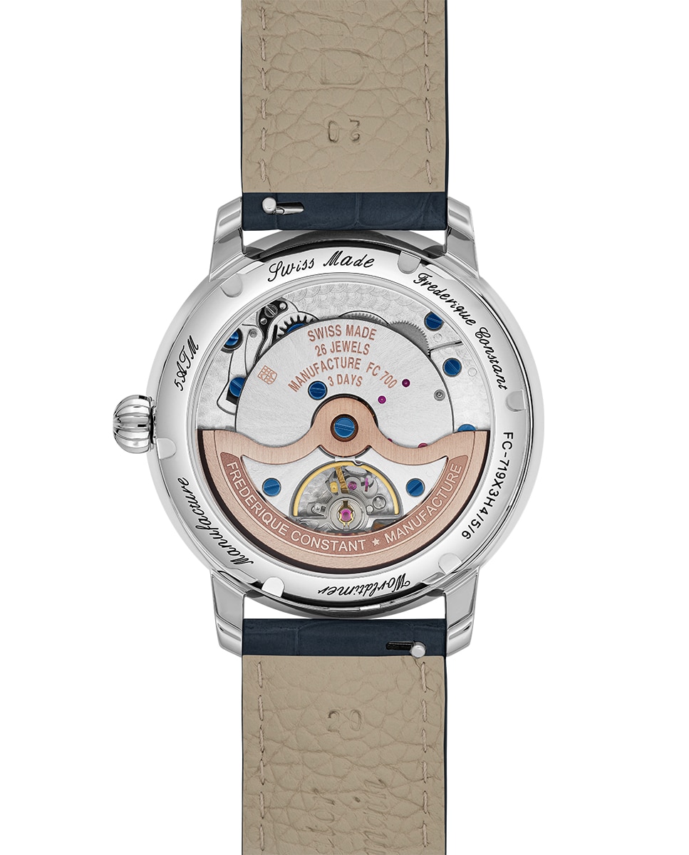 Imagen 2 de Reloj automático de hombre/mujer classics classic worldtimer fc-719blw3h6 caja de acero 40 mm esfera azul y blanca - Frederique Constant - Azul Azul