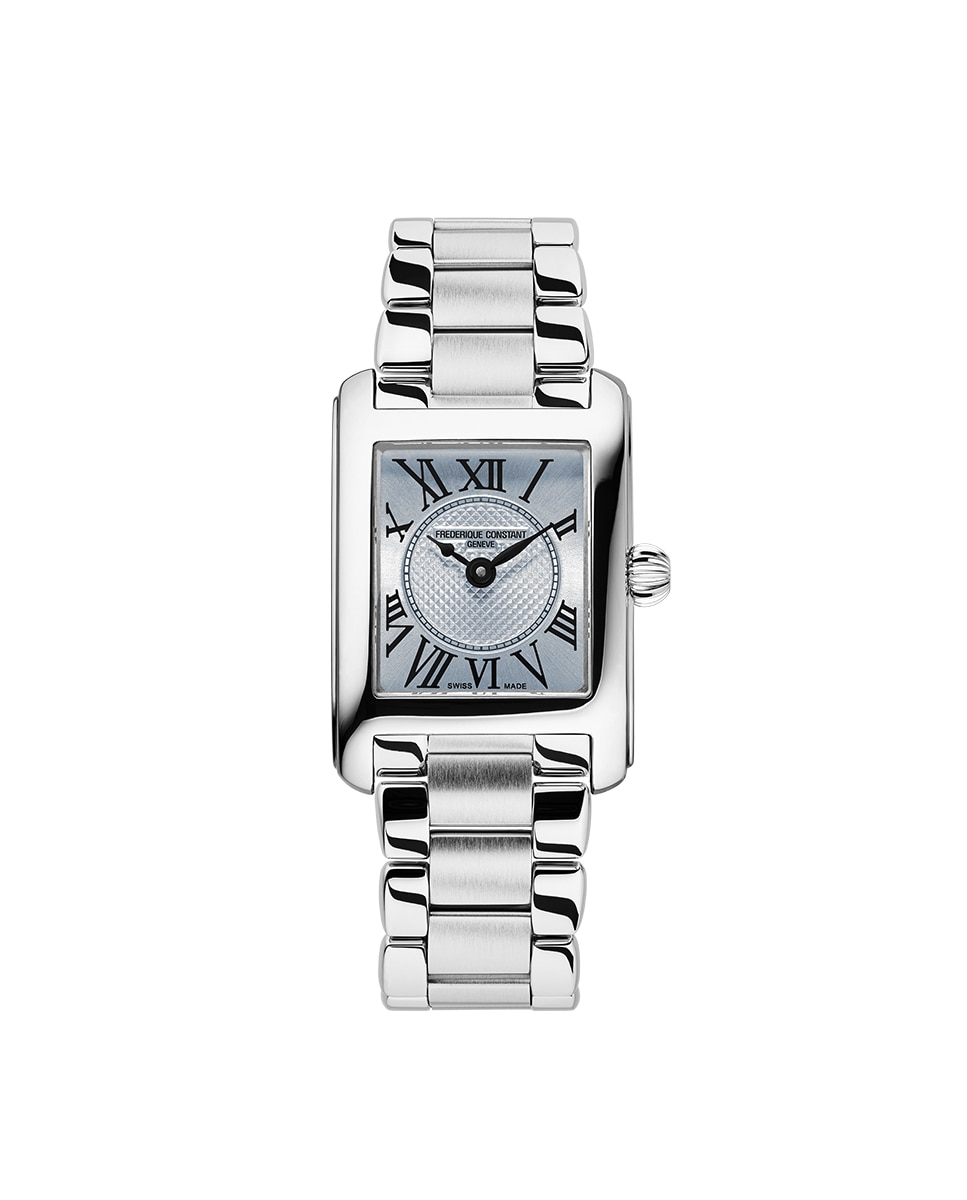 Reloj de mujer classics carree ladies fc-200lbmc26b caja de acero 30x21 mm esfera azul claro - Frederique Constant - Plata Plata-1