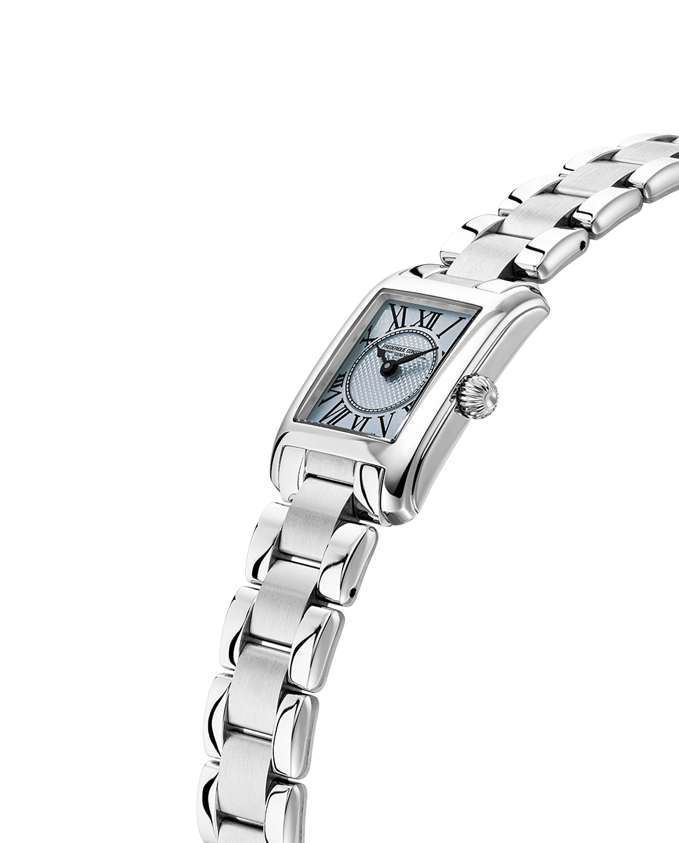Reloj de mujer classics carree ladies fc-200lbmc26b caja de acero 30x21 mm esfera azul claro - Frederique Constant - Plata Plata-3
