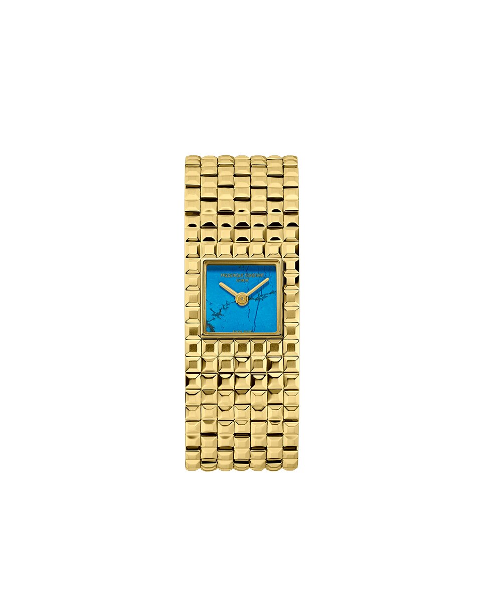 Imagen 0 de Reloj de mujer classics manchette fc-200tu1mc5b caja de acero color oro amarillo 25.7x20 mm esfera turquesa Multicolor