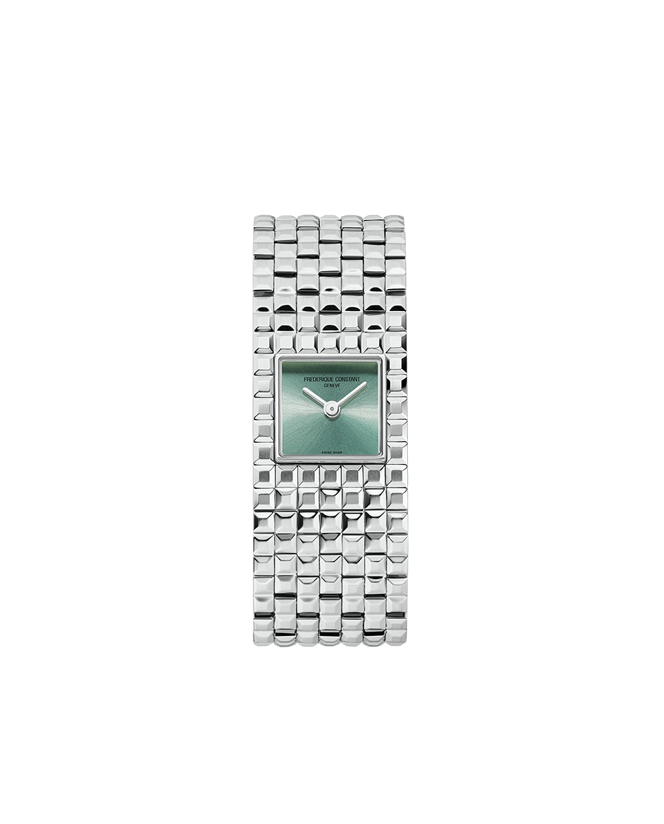Reloj de mujer classics manchette fc-200gr1mc6b caja de acero 25.7x20 mm esfera verde - Frederique Constant - Plata Plata-1
