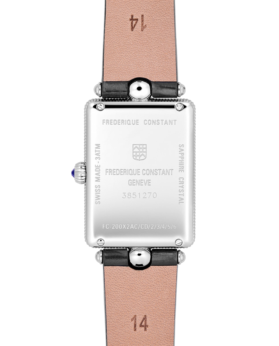 Imagen 2 de Reloj de mujer classics art deco carree fc-200mpw2acd6 caja de acero 28x20.70 mm esfera plata y blanca - Frederique Constant - Negro Negro