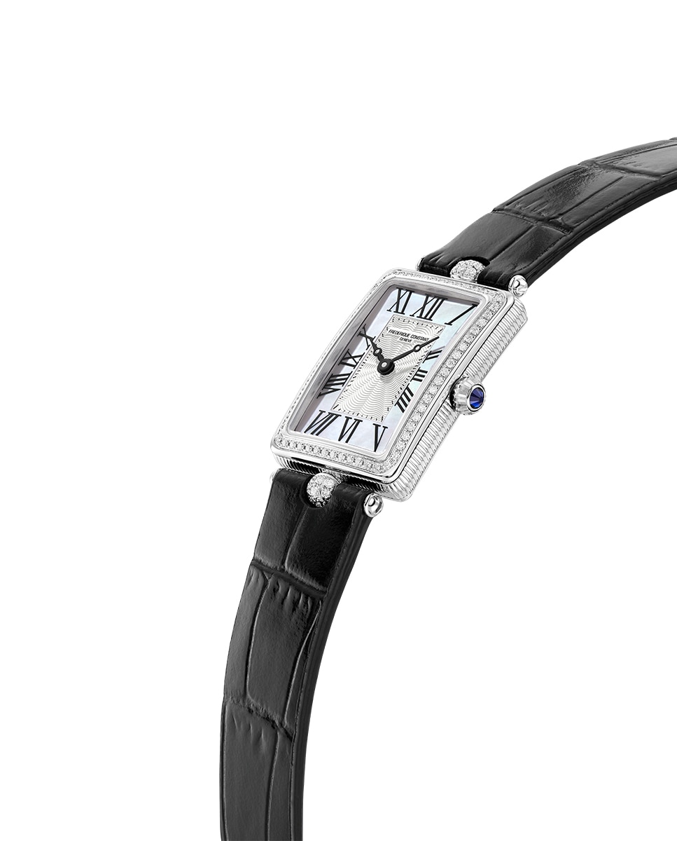 Imagen 3 de Reloj de mujer classics art deco carree fc-200mpw2acd6 caja de acero 28x20.70 mm esfera plata y blanca - Frederique Constant - Negro Negro