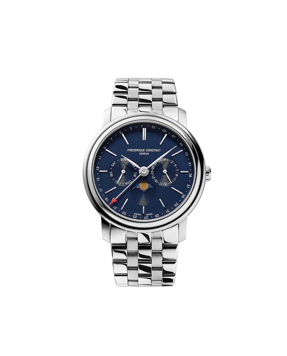 Imagen 0 de Reloj de hombre classics index business timer fc-270n4p6b caja de acero 40 mm esfera azul marino Plata