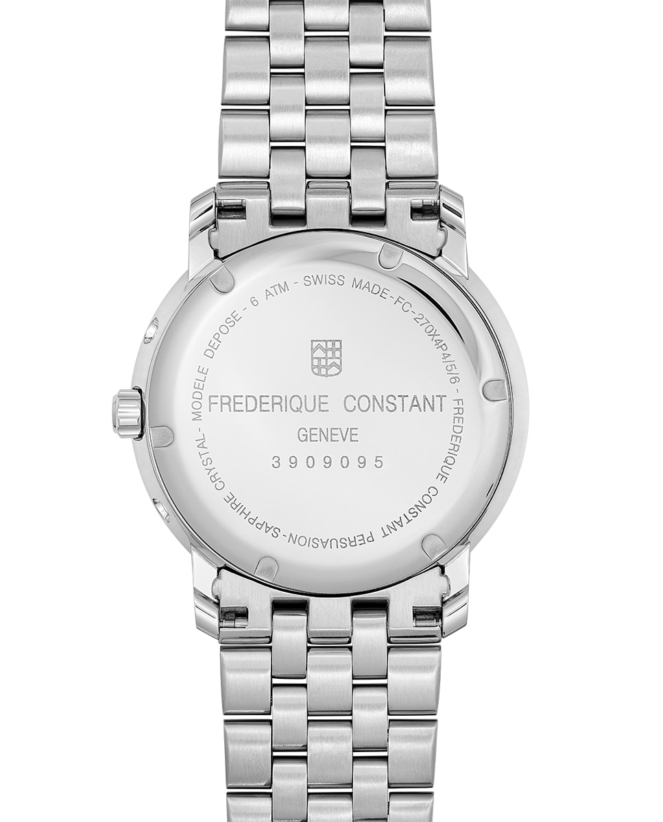 Reloj de hombre classics index business timer fc-270n4p6b caja de acero 40 mm esfera azul marino - Frederique Constant - Plata Plata-2