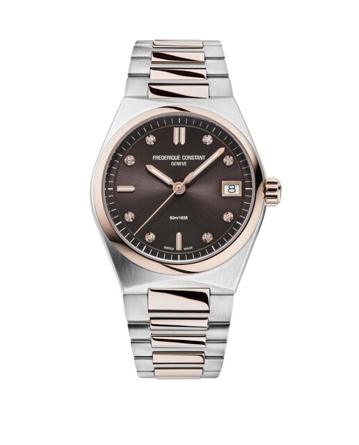 Imagen 0 de Reloj de mujer Highlife ladies quartz esfera marrón y caja bicolor acero y chapado oro rosa