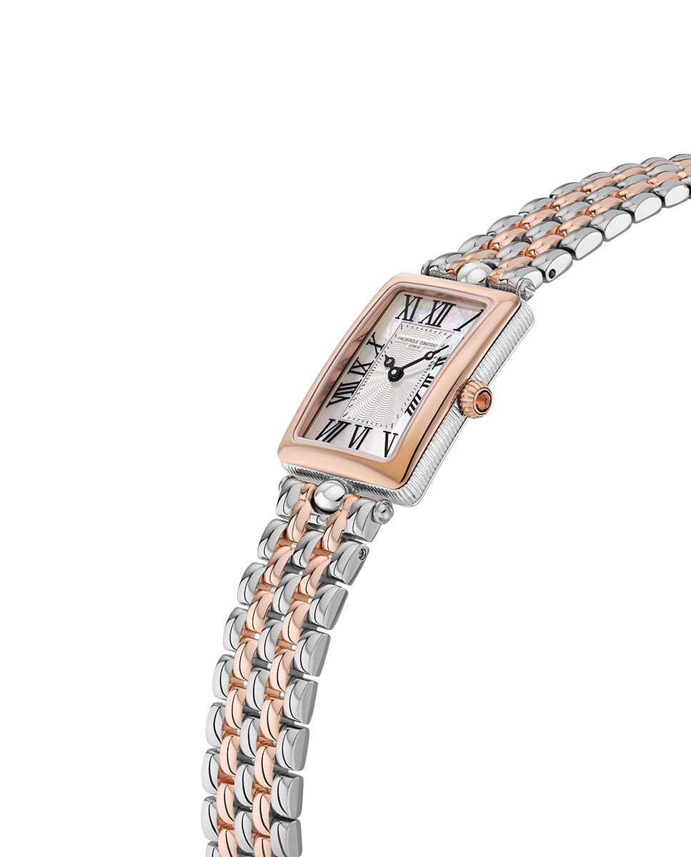 Imagen 3 de Reloj de mujer classics art deco carree fc-200mpw2ac2b caja de acero bicolor 28x20.70 mm esfera plata y blanca - Frederique Constant - Multicolor Multicolor