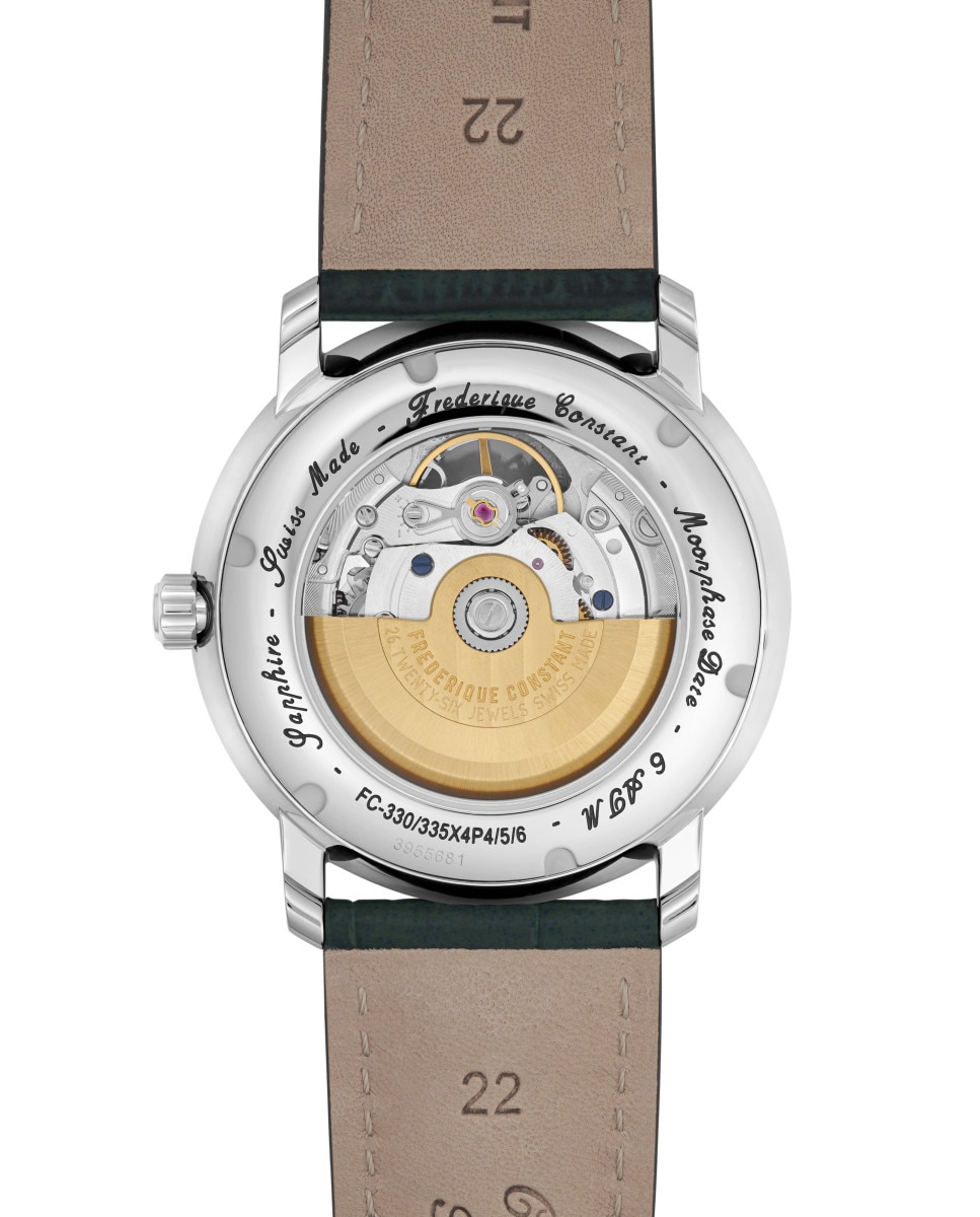 Reloj de hombre classics fc-335mcgrw4p26 automático heart beat moonphase date esfera verde caja de acero - Frederique Constant - Verde Verde-2