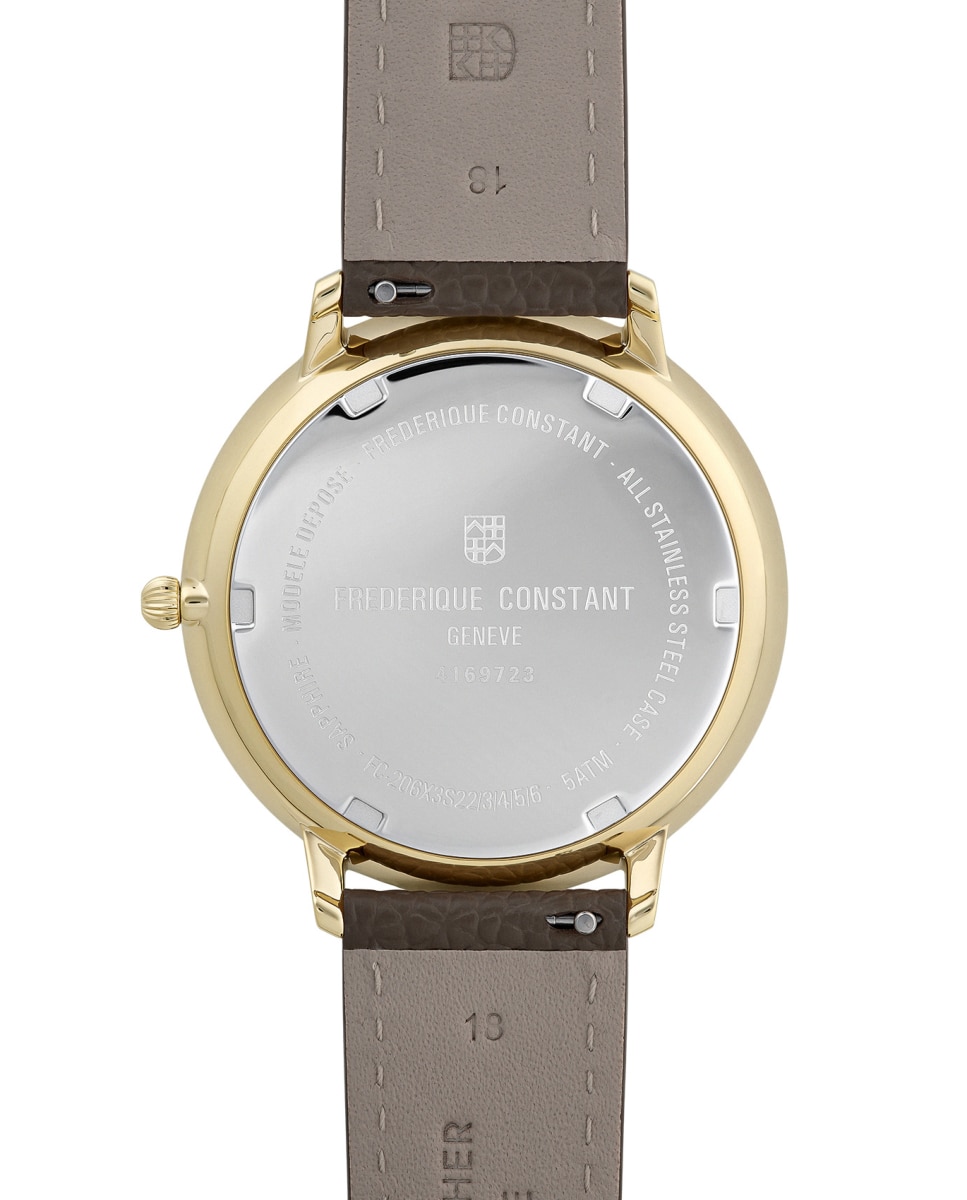 Reloj de hombre/mujer classics fc-206rs3s5 cuarzo moneta moonphase esfera plata caja de acero - Frederique Constant - Marrón Marrón-2