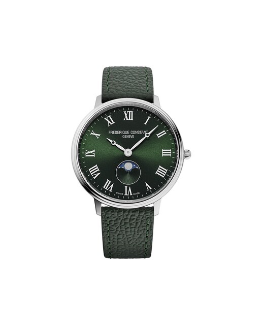 Imagen 0 de Reloj unisex Classics FC-206RGR3S6 quartz moneta moonphase esfera verde caja de acero