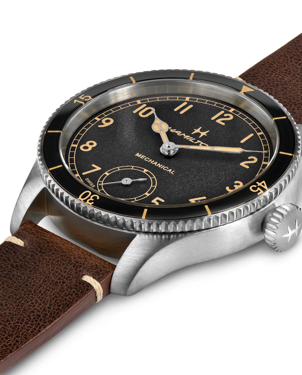 Reloj de hombre mecánico khaki aviation pilot pioneer h76719530 con correa de piel - Hamilton - Gris Gris-3