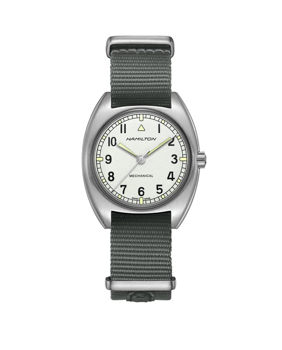 Imagen 0 de Reloj de hombre mecánico khaki aviation pilot pioneer de 36 mm h76419951 con correa textil Gris