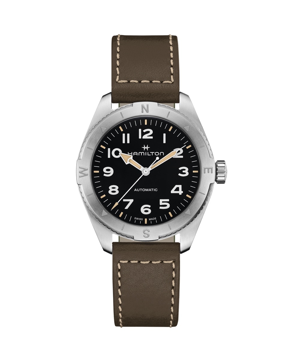 Hamilton - Reloj de hombre automático Khaki Field Expedition de 41 mm H70315830 con correa de piel.