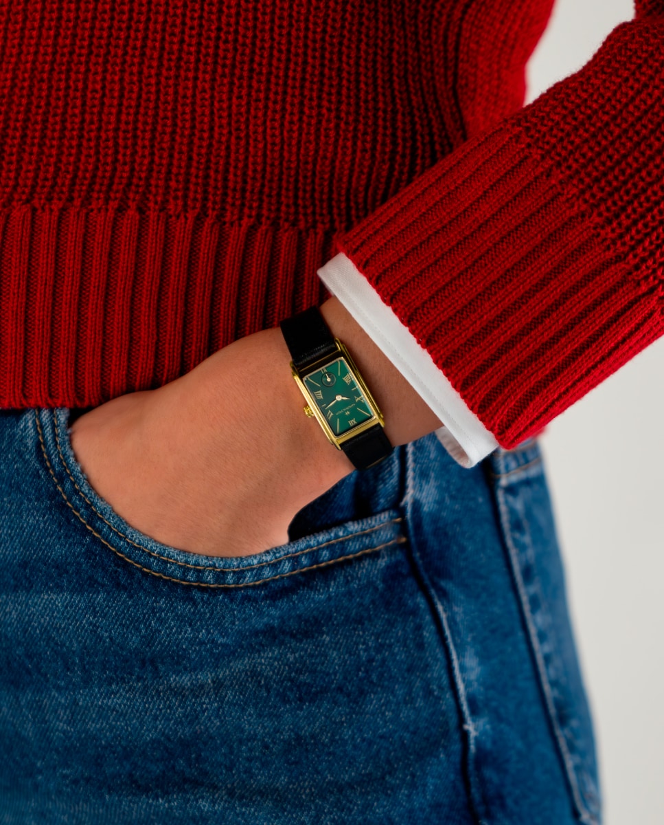 Reloj de mujer American Classic Ardmore H11261760 con correa de piel Negro-4