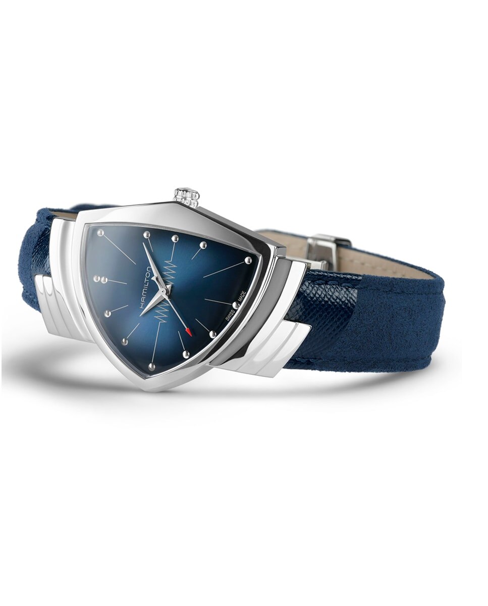 Reloj de hombre Ventura L de cuarzo H24411942 con correa de piel - Hamilton - Azul Azul-2
