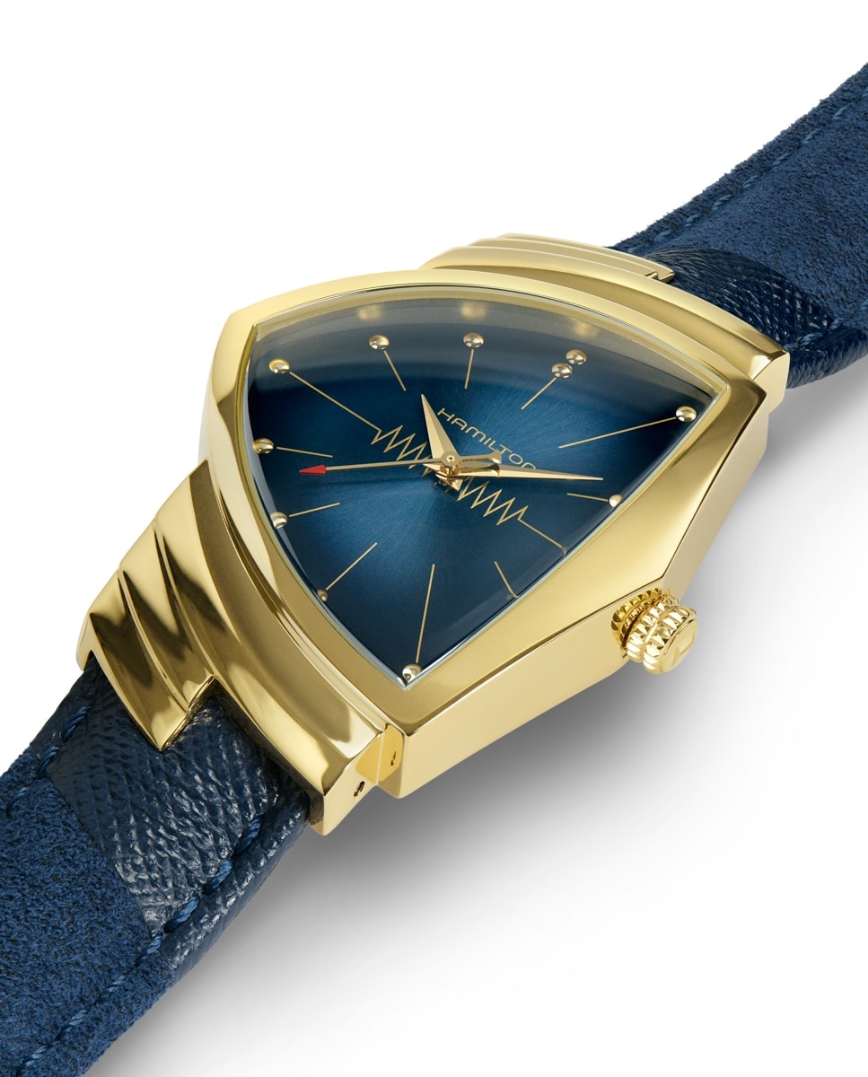 Reloj de hombre Ventura L de cuarzo H24301941 con correa de piel - Hamilton - Azul Azul-3