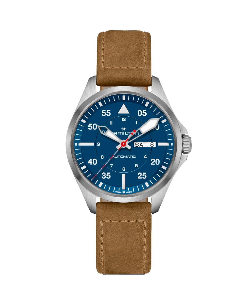 Reloj de hombre automático Khaki Aviation Pilot Day Date Auto Air Glaciers Edition H64655941 - Hamilton - Azul Azul-2