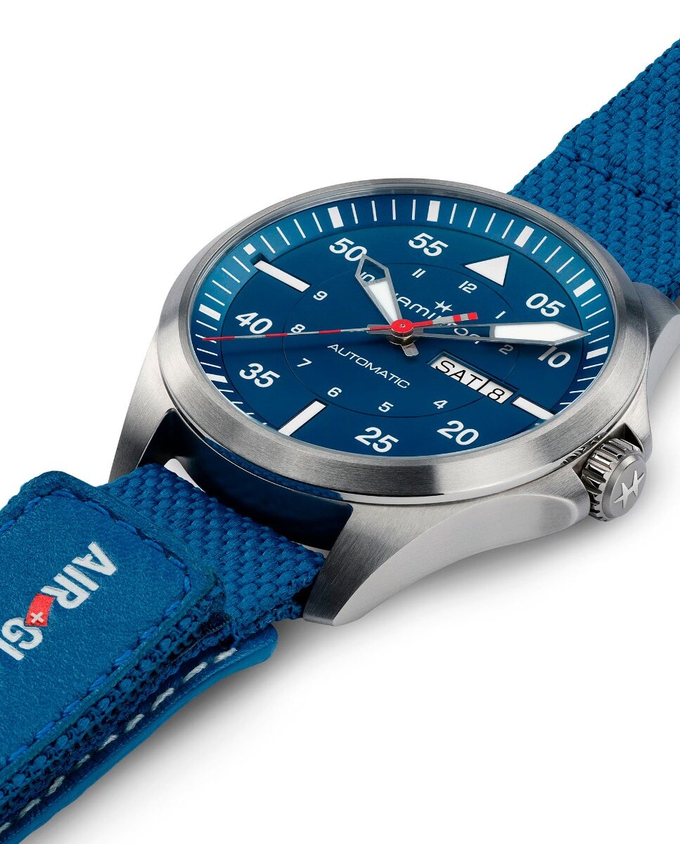 Reloj de hombre automático Khaki Aviation Pilot Day Date Auto Air Glaciers Edition H64655941 - Hamilton - Azul Azul-3