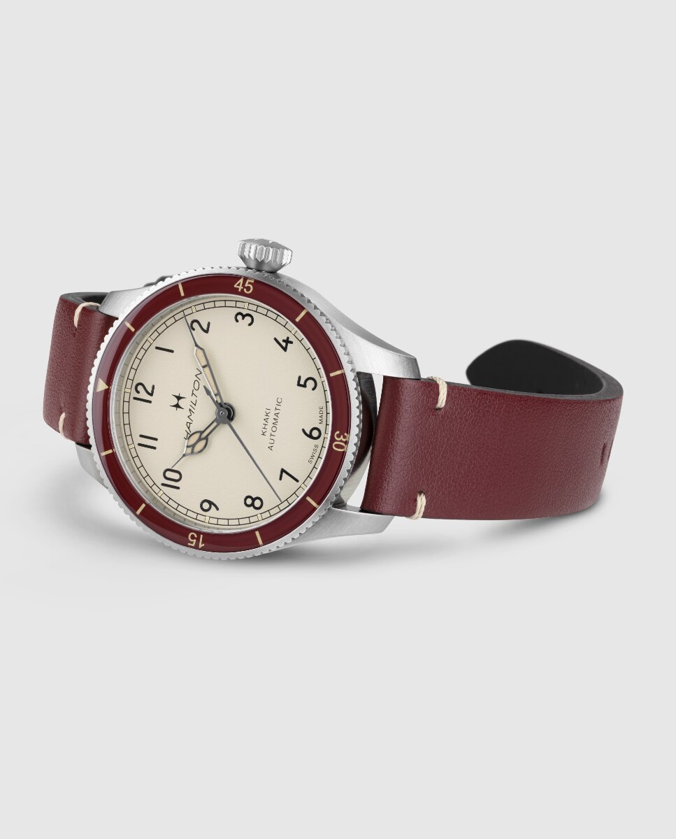 Reloj de hombre automático khaki aviation pilot pioneer h76265810 de 38 mm con correa de piel - Hamilton - Burdeos Burdeos-2
