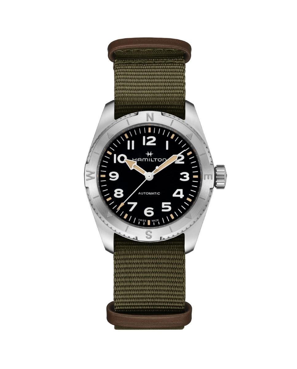 Reloj de mujer automático Khaki Field Expedition de 37 mm H70225931 con correa textil - Hamilton - Verde Verde-1