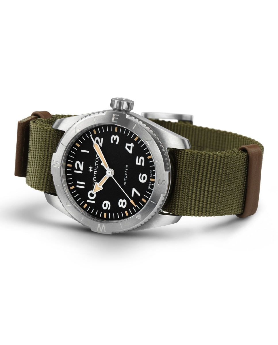 Reloj de mujer automático Khaki Field Expedition de 37 mm H70225931 con correa textil - Hamilton - Verde Verde-2