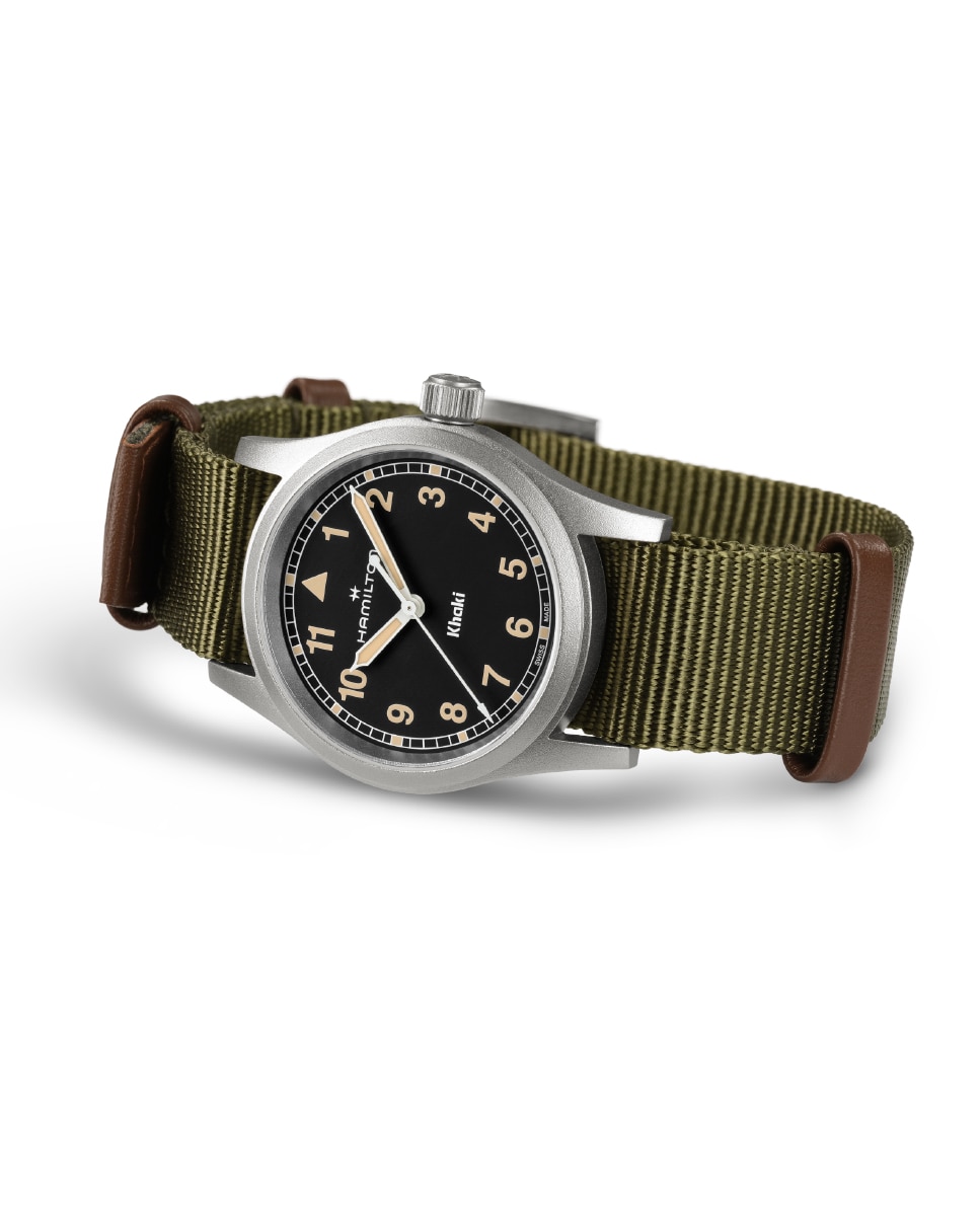 Reloj de mujer Khaki Field Quartz de 33 mm H69301930 con correa textil - Hamilton - Negro Negro-2