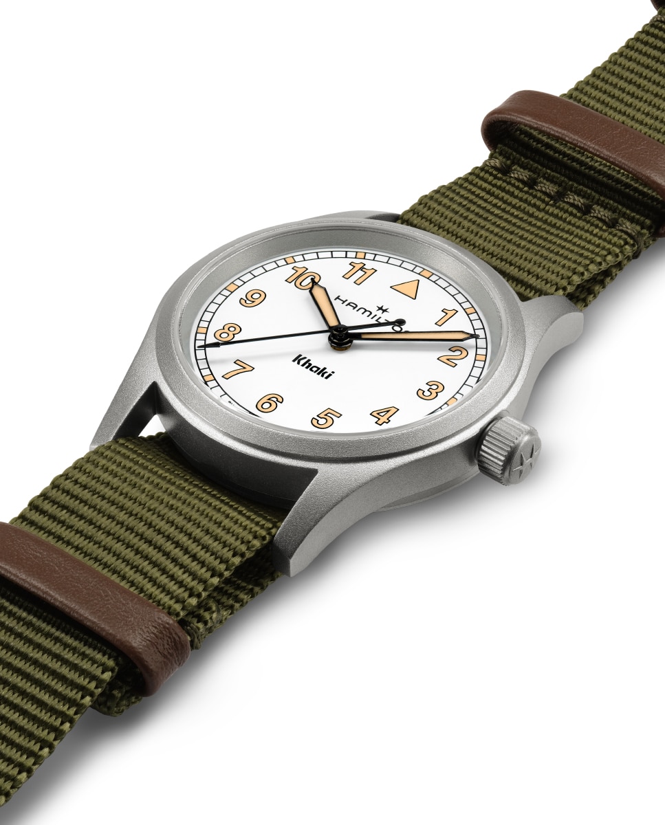 Reloj de mujer Khaki Field Quartz de 33 mm H69301910 con correa textil - Hamilton - Blanco Blanco-3