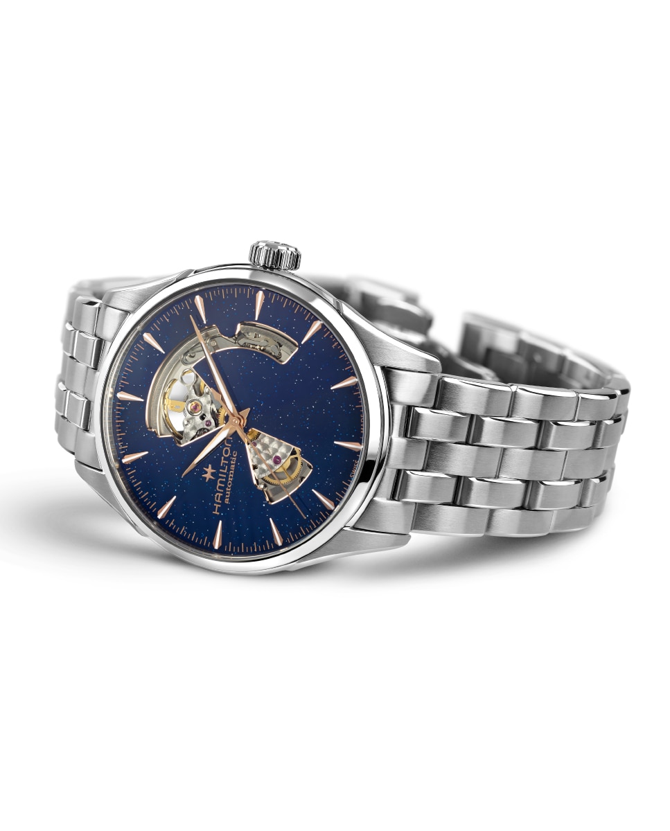 Reloj de hombre Jazzmaster Open Heart automático de 42 mm H32705140 de acero - Hamilton - Plata Plata-2