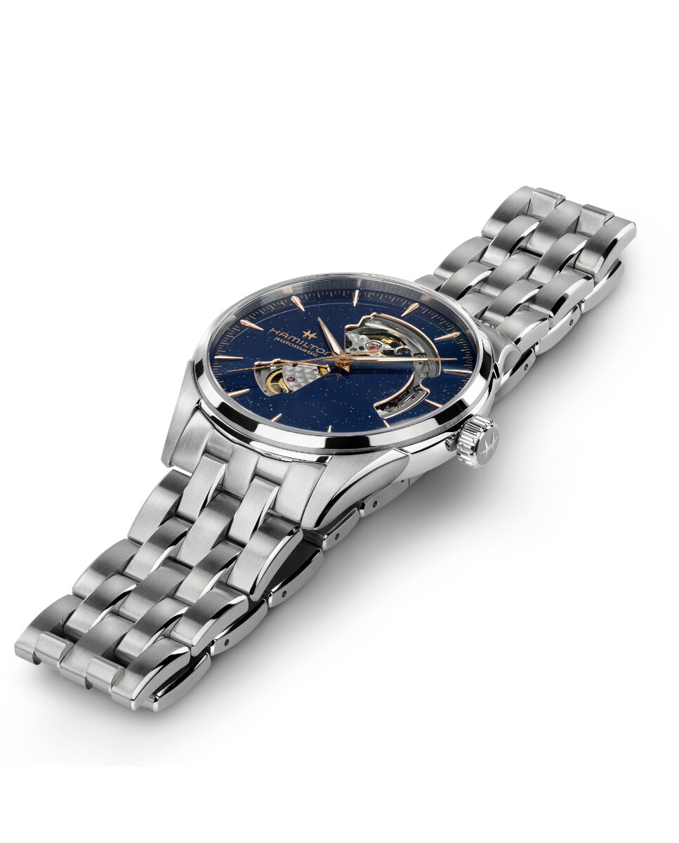 Reloj de hombre Jazzmaster Open Heart automático de 42 mm H32705140 de acero - Hamilton - Plata Plata-3