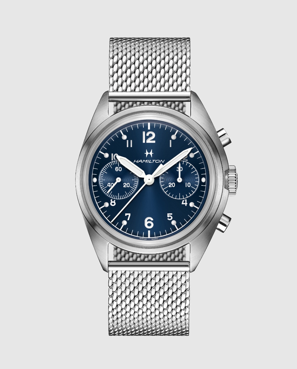Imagen 0 de Reloj de hombre mecánico khaki aviation pilot pioneer h76409140 de 40 mm de acero con cronógrafo Marrón