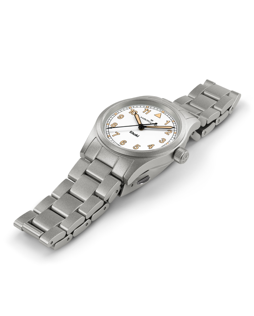 Reloj de mujer Khaki Field Quartz de 33 mm H69301110 de acero Plata-3