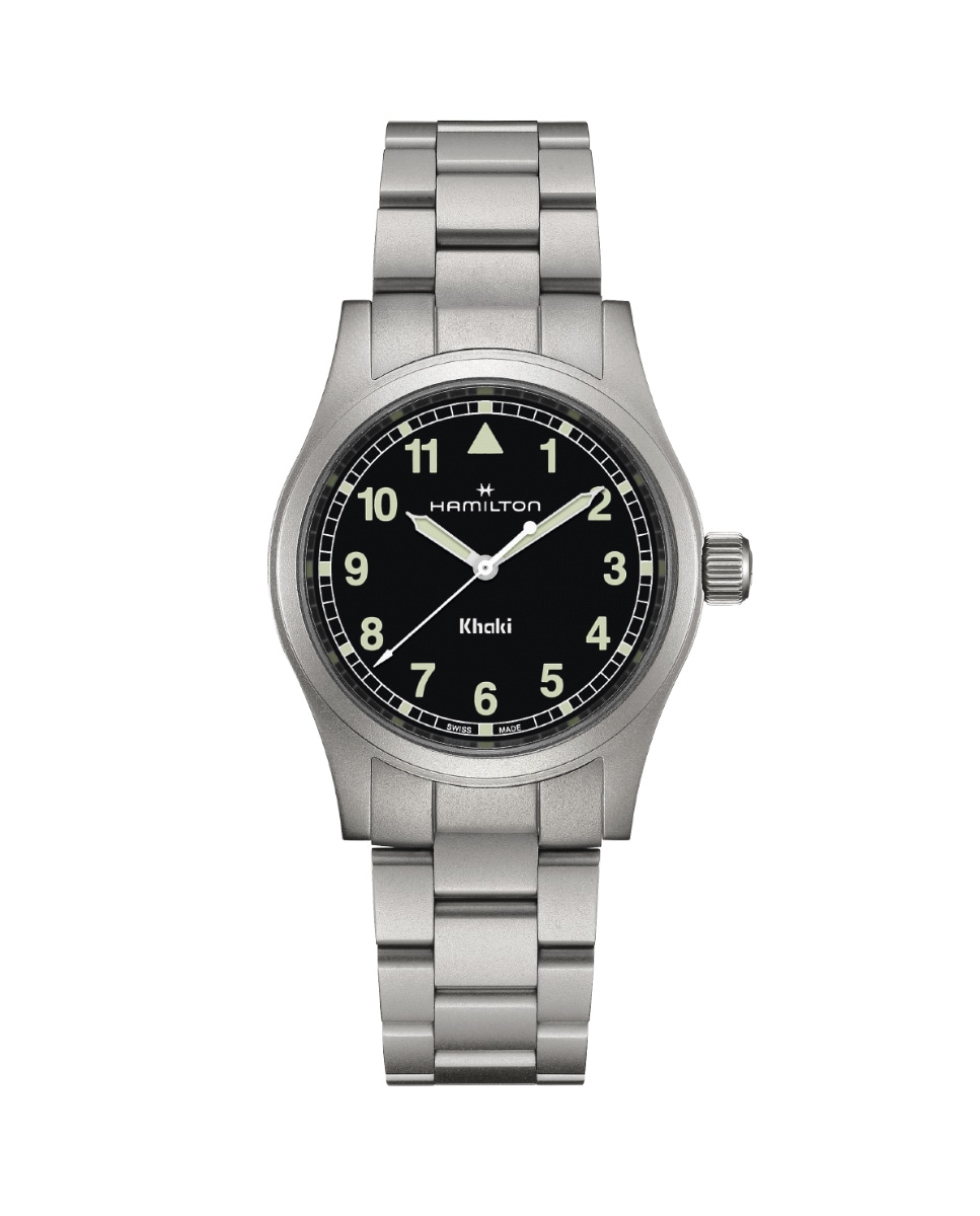 Reloj de hombre Khaki Field Quartz de 38 mm H69401130 de acero Plata-1