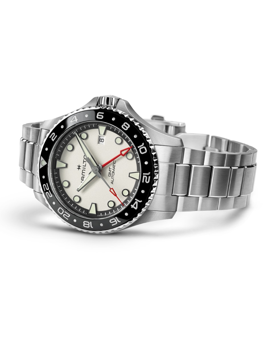 Reloj de hombre automático Khaki Navy Scuba GMT de 43 mm H82555150 de acero con calendario - Hamilton - Negro Negro-2