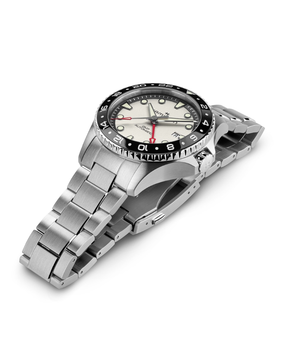 Reloj de hombre automático Khaki Navy Scuba GMT de 43 mm H82555150 de acero con calendario - Hamilton - Negro Negro-3