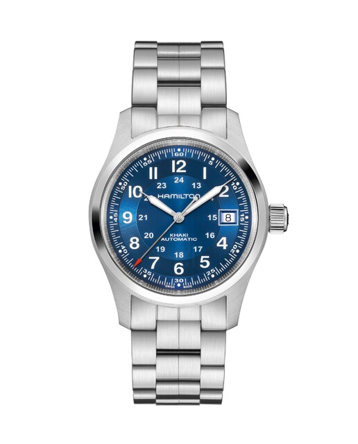 Imagen 0 de Reloj de hombre automático Khaki Field de 38 mm H70455140 de acero con calendario