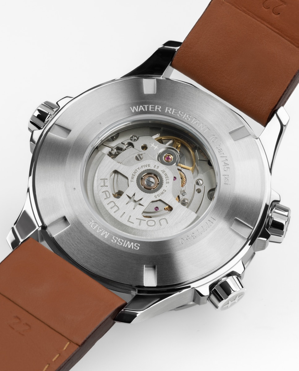 Reloj de hombre automático khaki aviation x-wind h77735560 de 45 mm con calendario y correa de piel - Hamilton - Marrón Marrón-4
