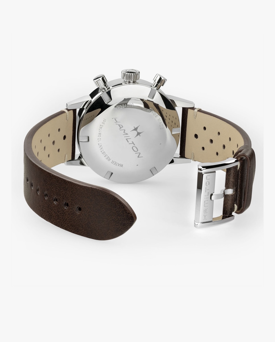 Reloj automático de hombre mecánico american classic intra-matic de 40 mm h38429591 con correa de piel y brazalete metálico adicional - Hamilton - Marrón Marrón-5