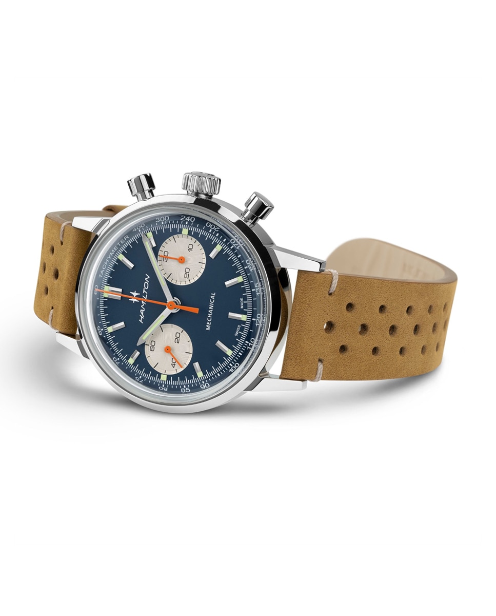Reloj automático de hombre mecánico american classic intra-matic de 40 mm h38429541 con correa de piel y brazalete metálico adicional - Hamilton - Marrón Marrón-4