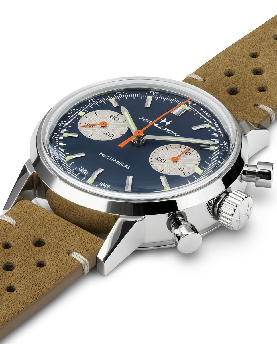 Reloj automático de hombre mecánico american classic intra-matic de 40 mm h38429541 con correa de piel y brazalete metálico adicional - Hamilton - Marrón Marrón-6