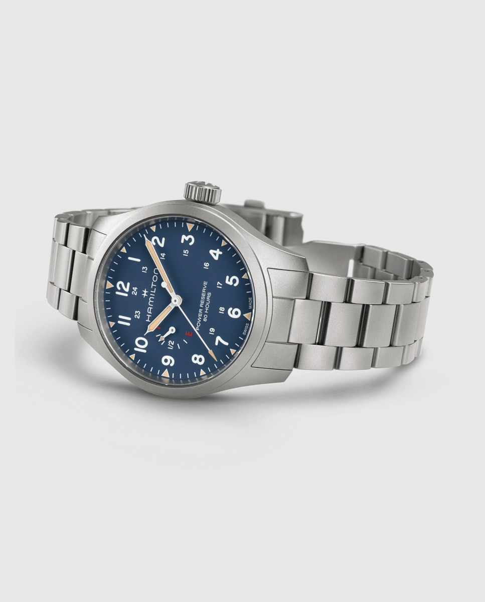 Imagen 2 de Reloj de hombre mecánico khaki field power reserve de 40 mm h69509140 de acero - Hamilton - Plata Plata
