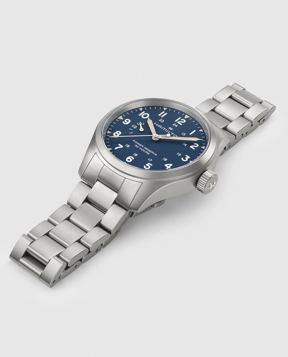 Imagen 3 de Reloj de hombre mecánico khaki field power reserve de 40 mm h69509140 de acero - Hamilton - Plata Plata
