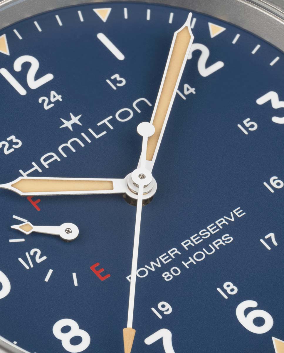 Imagen 4 de Reloj de hombre mecánico khaki field power reserve de 40 mm h69509140 de acero - Hamilton - Plata Plata