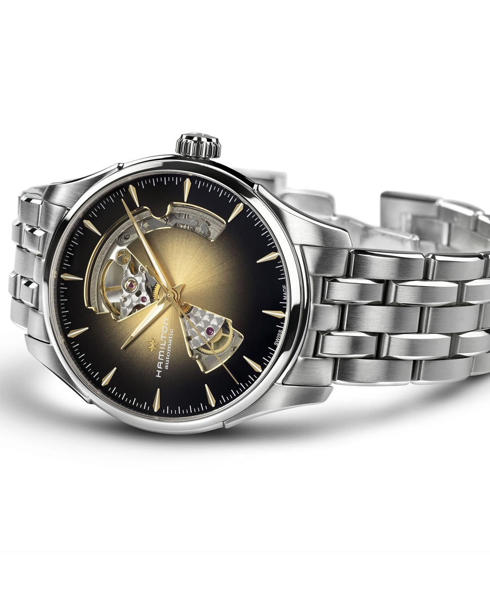 Reloj automático de hombre jazzmaster open heart de 40 mm dorado h32675101 de acero - Hamilton - Plateado Plateado-2