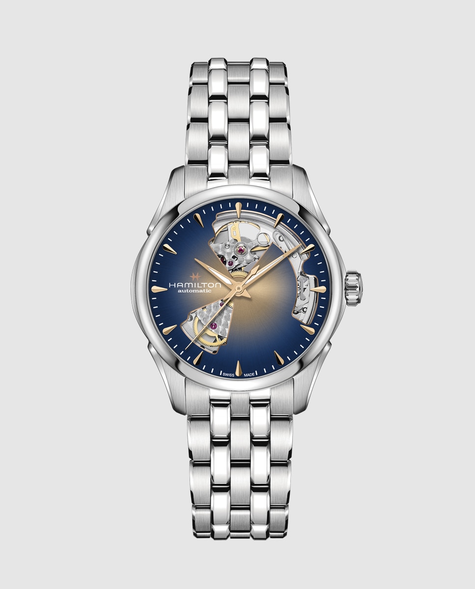 Reloj automático de mujer jazzmaster open heart de 36 mm h32215101 de acero - Hamilton - Plateado Plateado-1