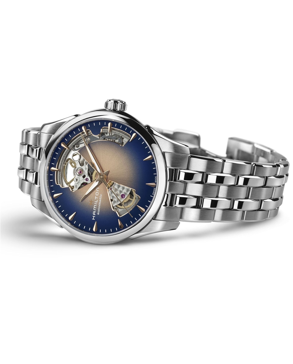 Reloj automático de mujer jazzmaster open heart de 36 mm h32215101 de acero - Hamilton - Plateado Plateado-2