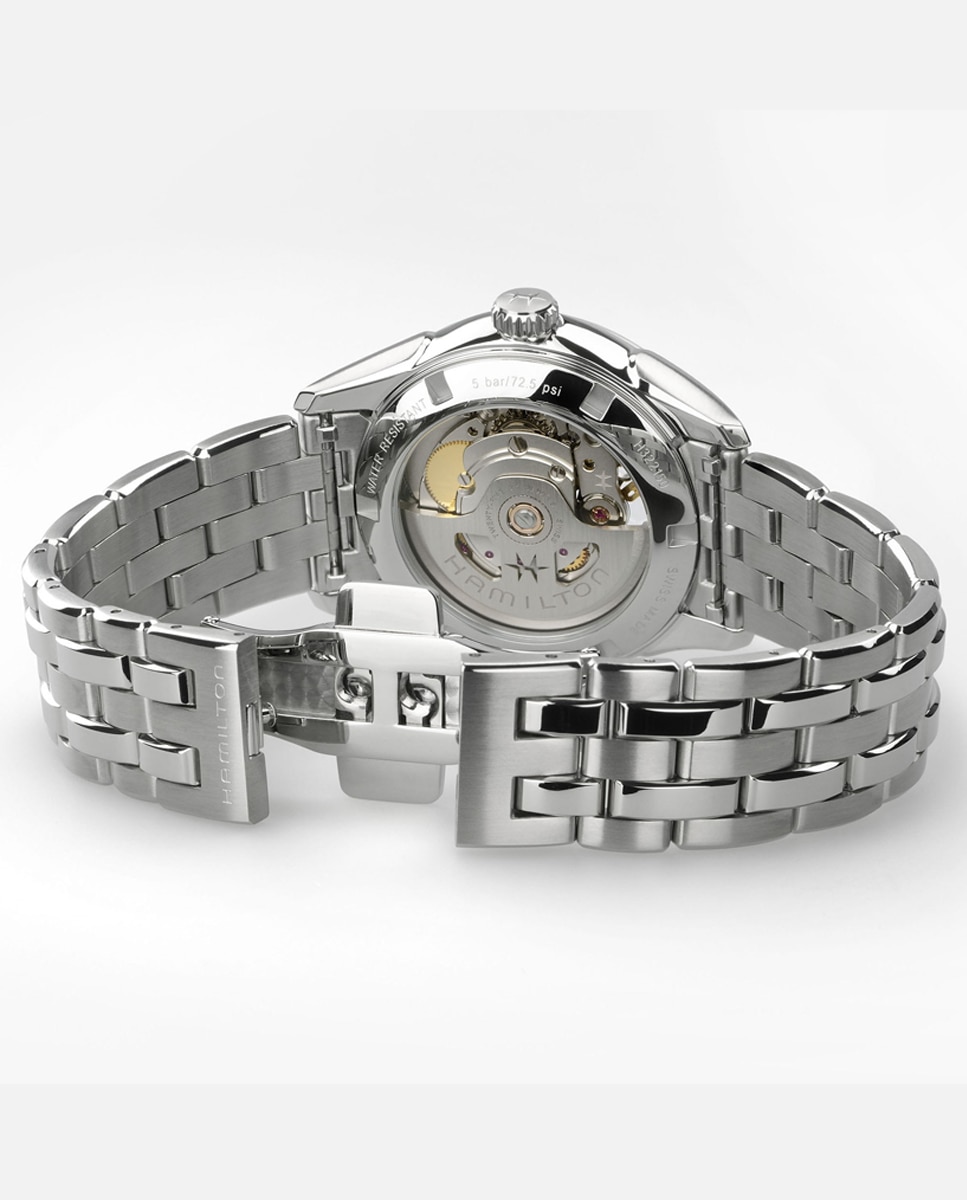 Reloj automático de mujer jazzmaster open heart de 36 mm h32215101 de acero - Hamilton - Plateado Plateado-3